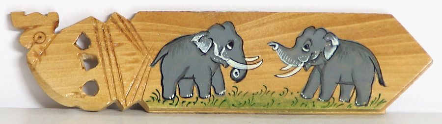 Book Mark with Painted Elephant