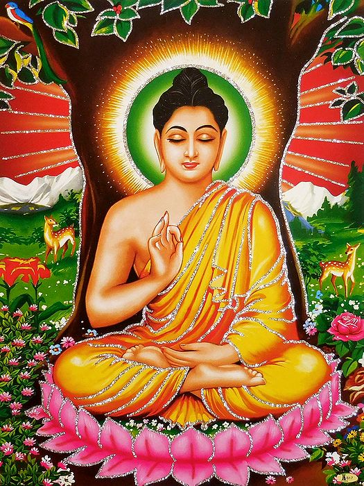 Meditating Buddha - Glitter Poster