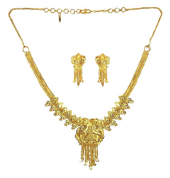 Gold Plated Bridal Necklace Set