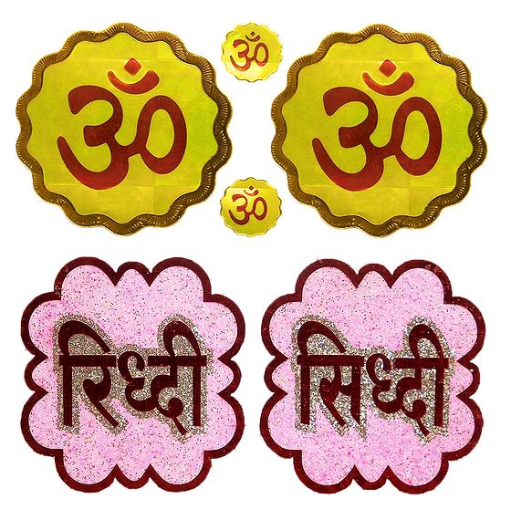 2 Pair of Sticker Riddhi Siddhi and Om