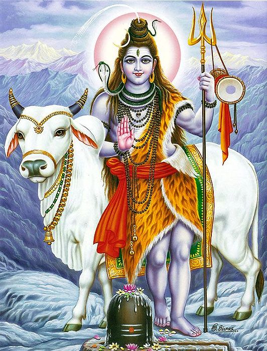 Lord Shiva with His Vahana Nandi